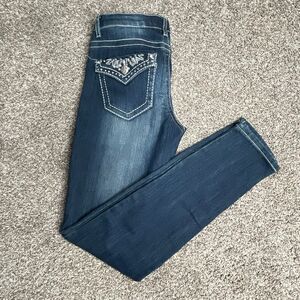 Vanilla Star sz 7 juniors skinny jeans dark wash